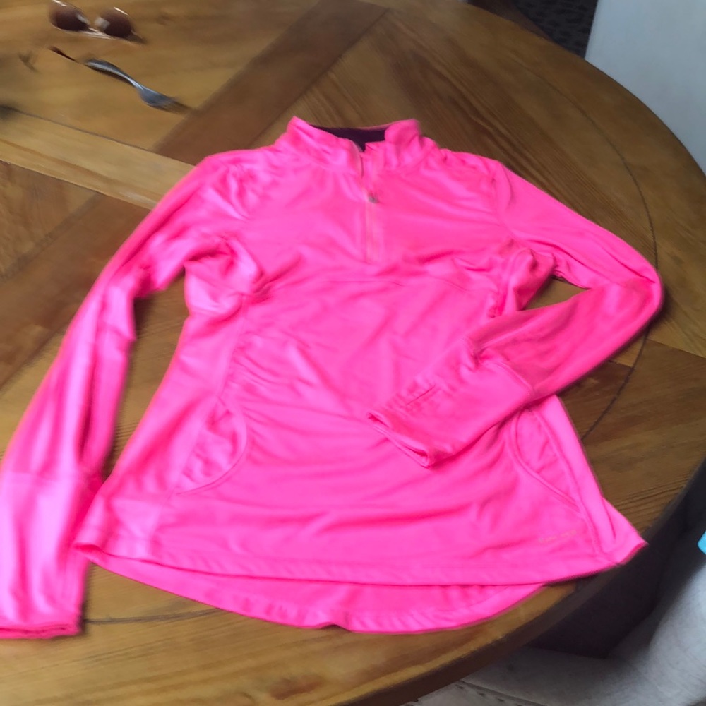 Long sleeve dry fit 1/4 zip workout top Size M
